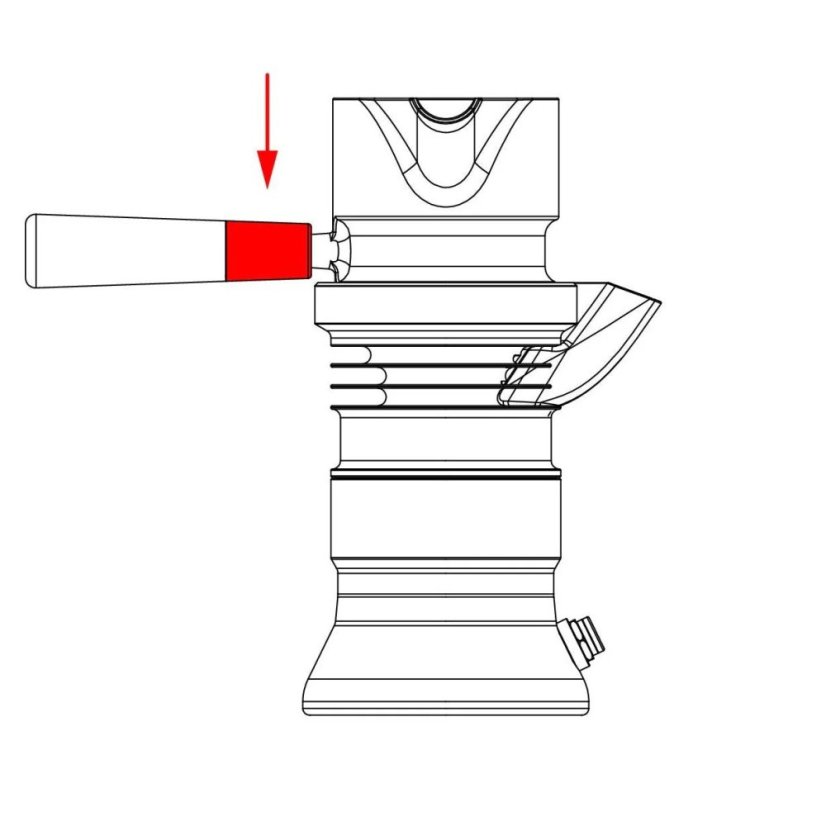 Ersatzteil für den oberen Griff des Espresso-Kaffeemaschine 9Barista.