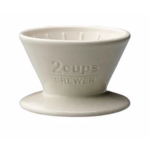 Dripper en céramique Kinto blanc pour 2 tasses - porcelaine japonaise