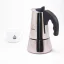 Moka pot Forever Miss Conny in mocha color for 4 cups, suitable for use on a halogen heat source.