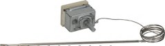 Eenfase Thermostat mat engem Metallkierper an engem sëlwerfaarwegen Kapillar lues zu engem Krees opgerullt, dat an enger Metallsond ophält. Eenfase Thermostat mat engem Metallkierper an engem sëlwerfaarwegen Kapillar lues zu engem Krees opgerullt, dat an enger Metallsond ophält.