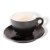 ClubHouse taza y platillo Giacinto, 195 ml, negro mate