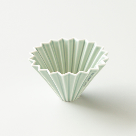 Dripper céramique Origami S vert mat - porcelaine japonaise