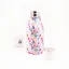 Biały termokubek Asobu Urban Water Bottle Floral o pojemności 460 ml z kwiatowym wzorem.