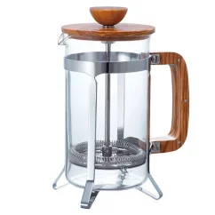 Presse française en verre Hario Cafe Press Olive d'une capacité de 600 ml pour préparer du café.
