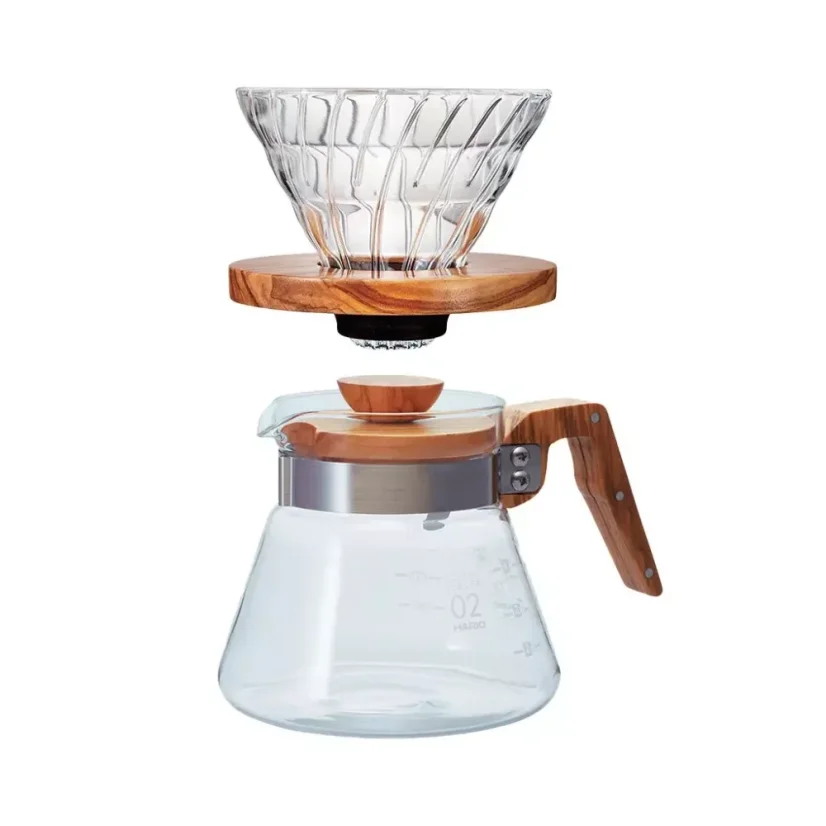 Hario V60-01 skleněný Olive VDG-01-OV