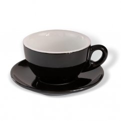 ClubHouse cup and saucer Rosa, 300 ml, black
