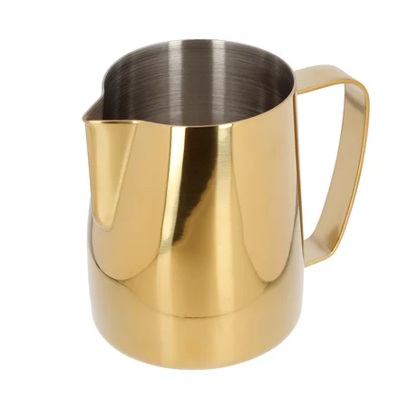 Gold milk pitcher Barista Space Golden with a capacity of 600 ml, ideal for coffee lovers.