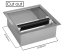 JoeFrex built-in knock box model M made of stainless steel, perfect for any coffee shop.