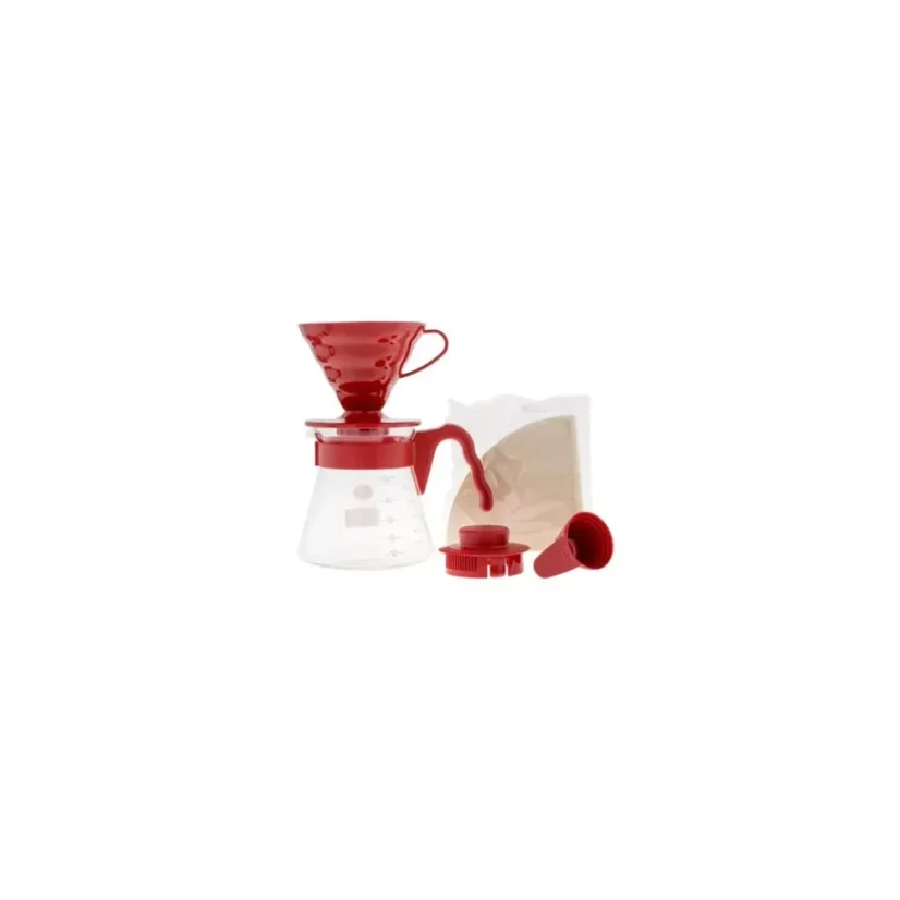 Zestaw Hario V60 Pour Over Kit - czerwony