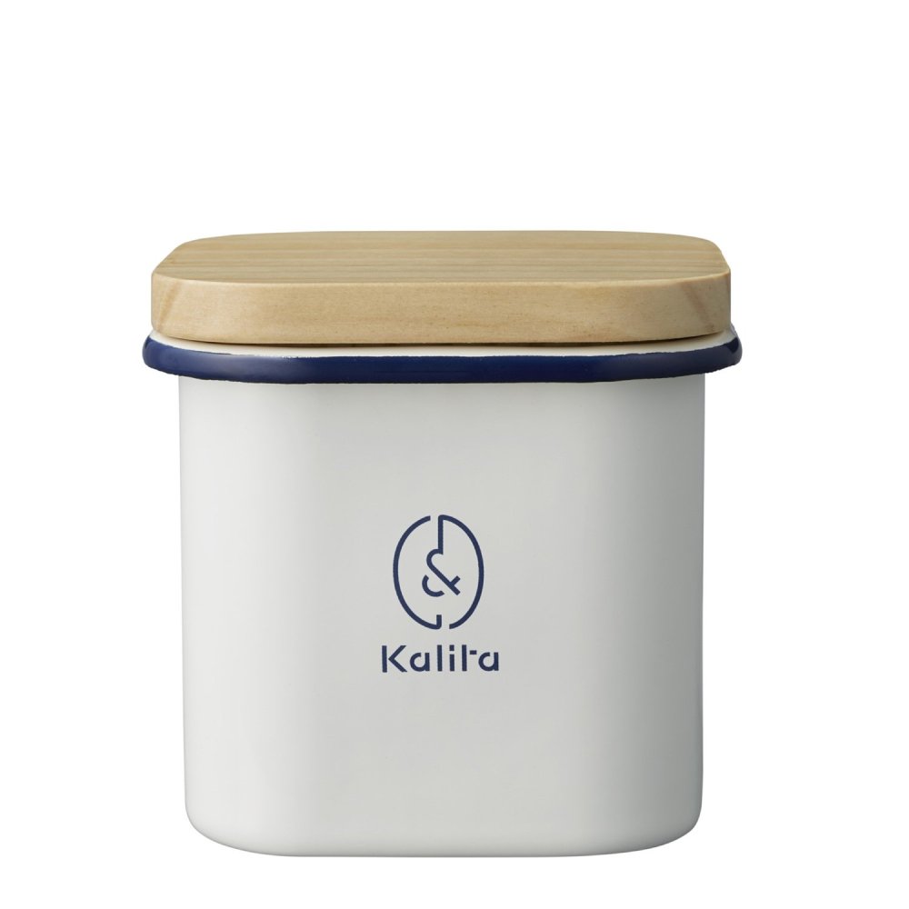 Kalita vaso smaltato con coperchio in legno 1000 ml