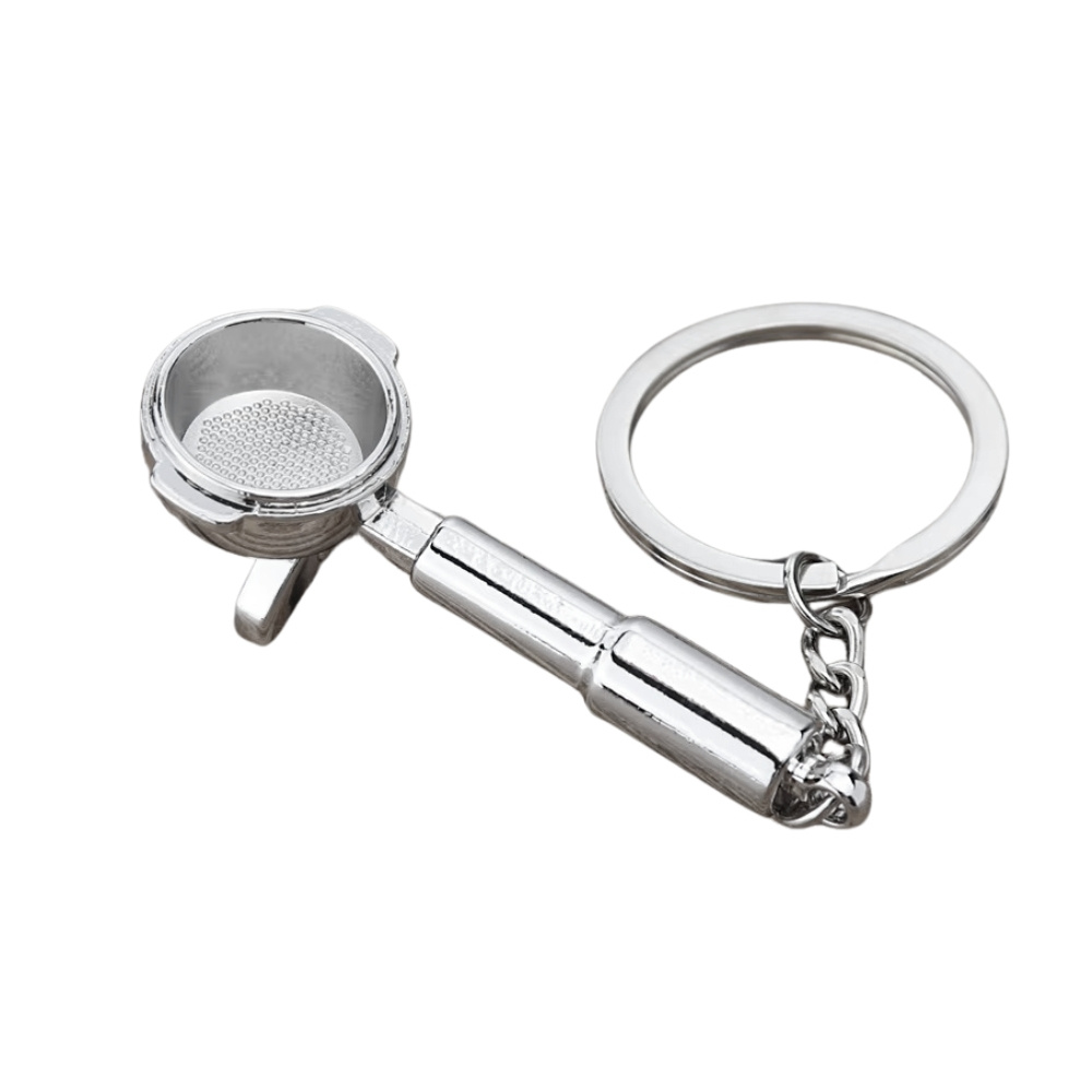 Coffea Strieborný Portafilter Prívesok Na Kľúče